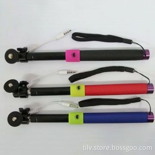 New Remote Control Wired Selfie Stick for Samsung and iPhone, No Need for Bluetooth and Battery